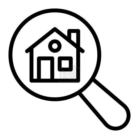 Search House Vector Line Icon Design For Personal And Commercial Use