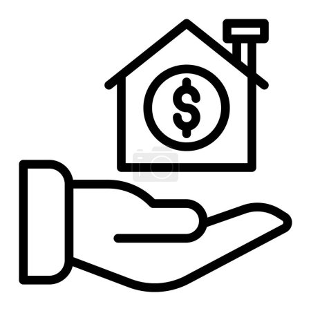 Home Loan Vector Line Icon Design For Personal And Commercial Use