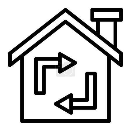 Photo for House Change Vector Line Icon Design For Personal And Commercial Use - Royalty Free Image