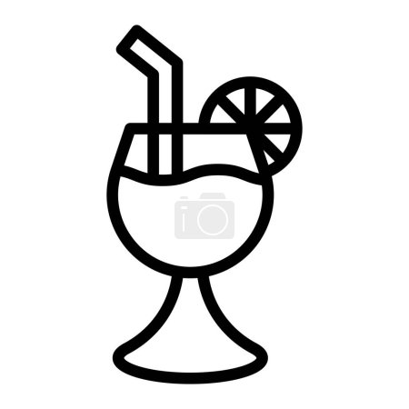 Téléchargez les illustrations : Conception d'icône de ligne vectorielle de boissons pour un usage personnel et commercial - en licence libre de droit