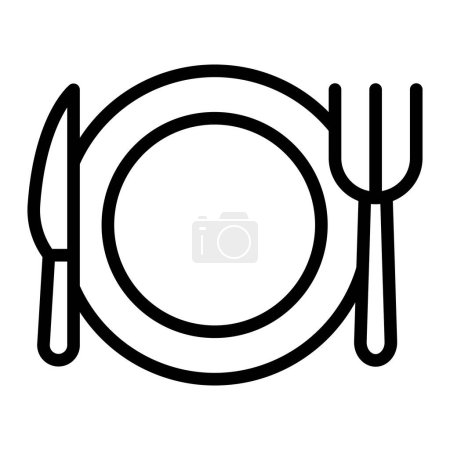Dinner Vector Line Icon Design For Personal And Commercial Use