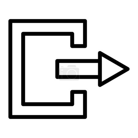 Logout Vector Line Icon Design für den persönlichen und kommerziellen Gebrauch