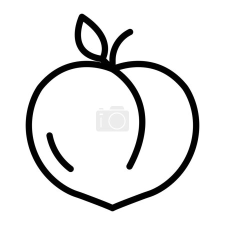 Peach Vector Line Icon Design