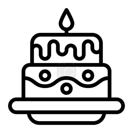Photo for Cake Vector Line Icon Design - Royalty Free Image