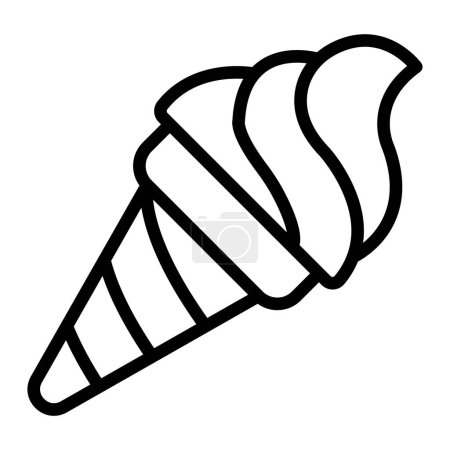 Photo for Ice Cream Vector Line Icon Design - Royalty Free Image
