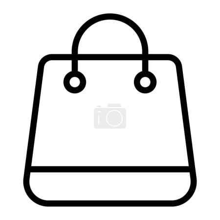 Photo for Grocery Bag Vector Line Icon Design - Royalty Free Image