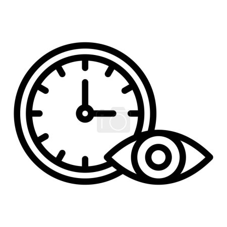 Track Of Time Vector Line Icon Design