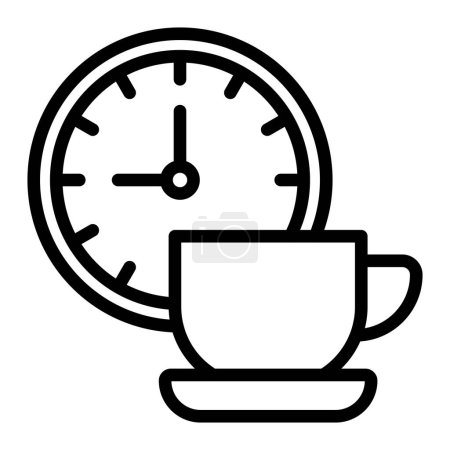 Break Time Vector Line Icon Design