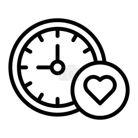 Favourite Time Vector Line Icon Design