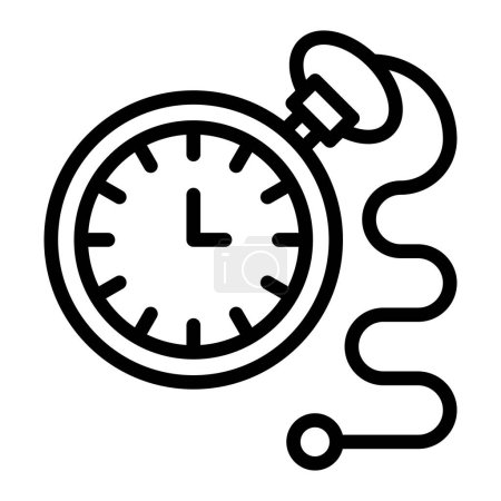 Photo for Pocket Watch Vector Line Icon Design - Royalty Free Image