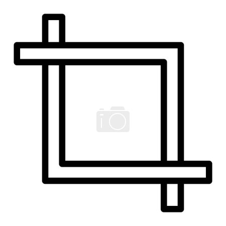 Illustration for Crop Vector Line Icon Design - Royalty Free Image