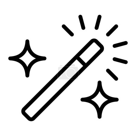 Photo for Magic Wand Vector Line Icon Design - Royalty Free Image