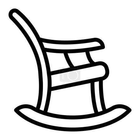 Photo for Rocking Chair Vector Line Icon Design - Royalty Free Image