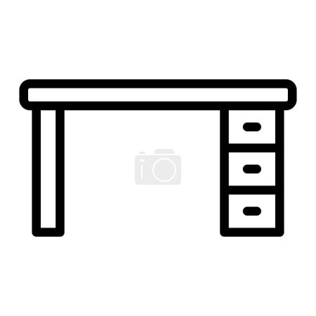 Photo for Desk Vector Line Icon Design - Royalty Free Image