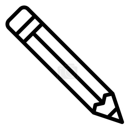 Photo for Pencil Vector Line Icon Design - Royalty Free Image