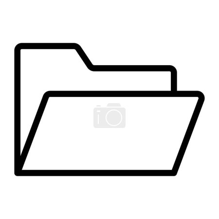 Photo for Folder Vector Line Icon Design - Royalty Free Image