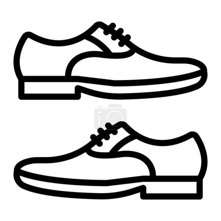 Formal Shoes Vector Line Icon Design