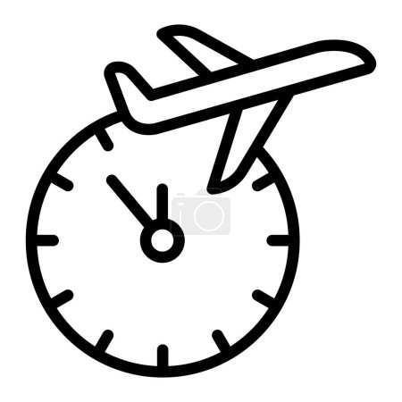 Diseño de iconos de línea de retraso de vuelo