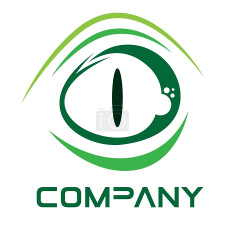 Logo Design Series - Grünes Reptile Eye Logo
