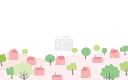 Illustration for Illustration of a spring cityscape - Royalty Free Image