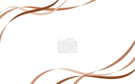Simple flowing ribbon frame background