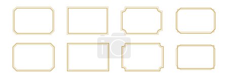 Conjunto de marcos de oro simple y clásico