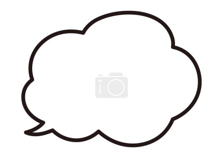 Simple cloud-shaped speech bubble, black