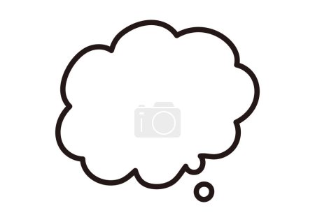 Clip art of cloud-shaped thinking speech balloon