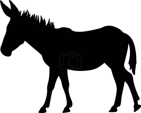 Donkey Silhouette Vector Illustration weißer Hintergrund