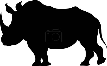 Rhino Silhouette Vector Illustration weißer Hintergrund