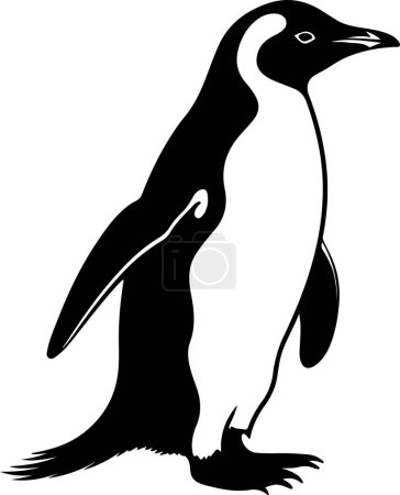 Pinguin Silhouette Vector Illustration weißer Hintergrund
