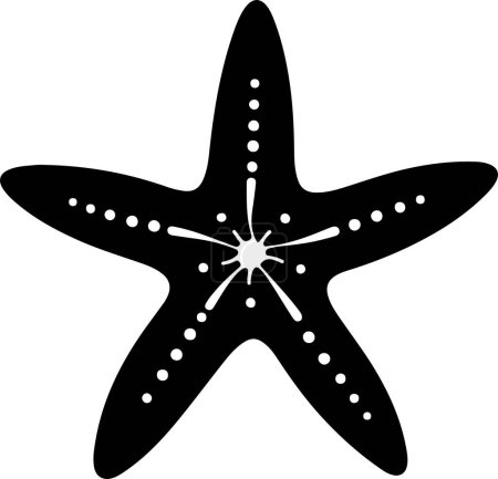 Star Fish Silhouette Vector Ilustración Fondo blanco