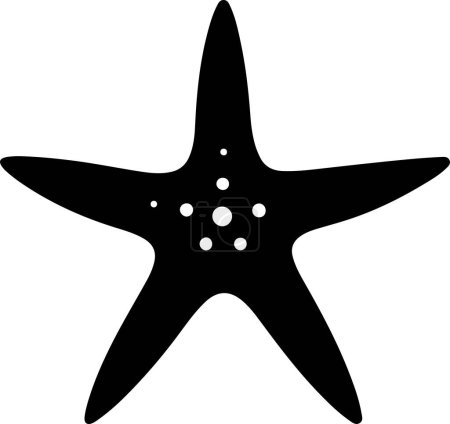 Star Fish Silhouette Vector Illustration White Background