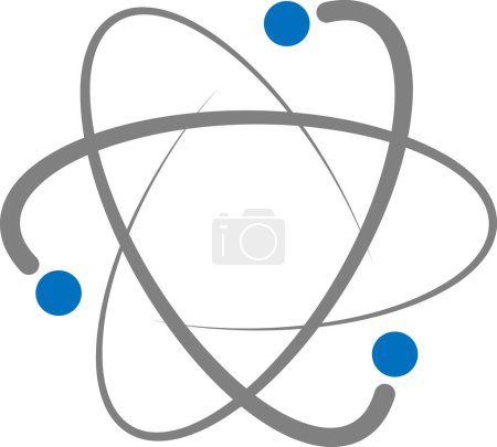 Ilustración de Molecule logo, chemistry, science, laboratory - Imagen libre de derechos
