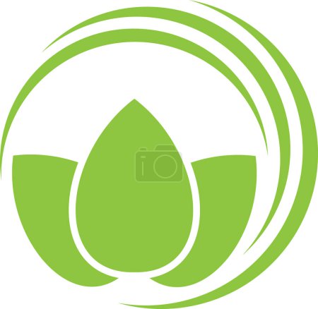 Illustration for Leaves, naturopath, gardener, Natur, Logo - Royalty Free Image