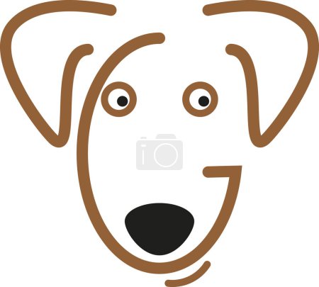 Illustration for Dog, animal, dogs, logo, background - Royalty Free Image