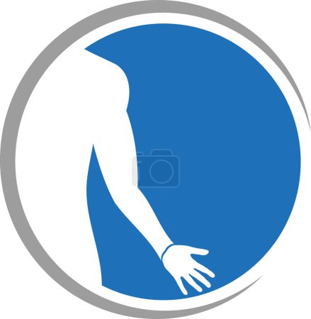 Photo for Person in motion, hand, hand rehabilitation, hand therapy, occupational therapy, hand massage, logo - Royalty Free Image