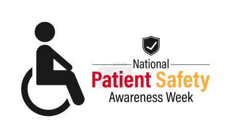 Patient safety awareness week is observed every year in March. That is serves as a awareness promoting and Improvement patient safety practices. Banner poster, flyer and Banner, background design.