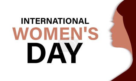 Ilustración de El Día Internacional de la Mujer se celebra el 8 de marzo. Dar a la equidad un gran abrazo. Póster de pancarta, volante y pancarta, diseño de fondo. - Imagen libre de derechos