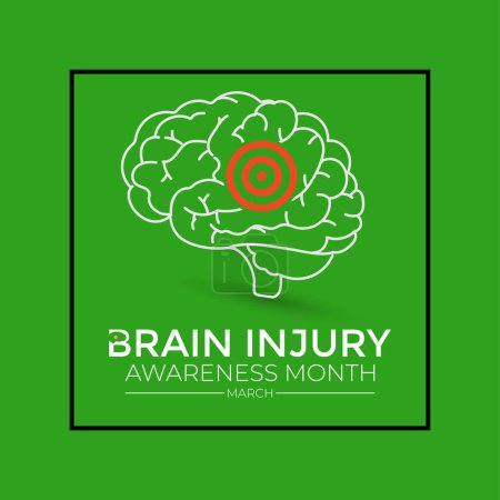 National Brain Injury Awareness Month Vector Illustration. Greeting card, poster, flyer and Banner, background design.