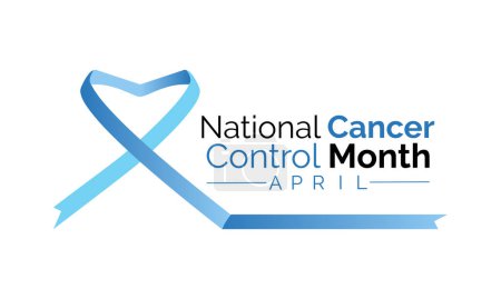 Photo for National Cancer Control Month observed in April every year. Vector Illustration . Banner poster, flyer and background design. - Royalty Free Image