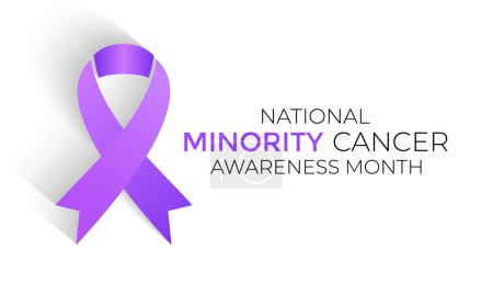 National Minority Cancer awareness Month of April. Poster , banner design template Vector illustration.