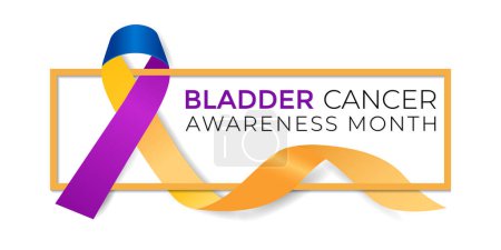 Photo for Bladder Cancer Awareness Month is May. That focuses attention on bladder cancer. Banner poster, flyer and background design. Vector illustration. - Royalty Free Image
