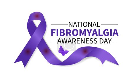 Día Internacional de Concientización sobre la Fibromialgia, 12 de mayo. Ilustración vectorial. Plantilla para fondo, banner, tarjeta, póster. Diseño de volante. Ilustración plana.