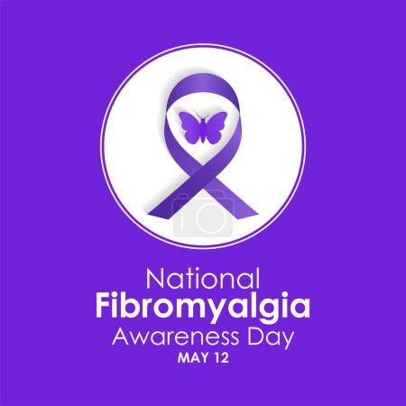 International Fibromyalgia Awareness Day, May 12. Vector illustration. Template for background, banner, card, poster. flyer design. Flat illustration.