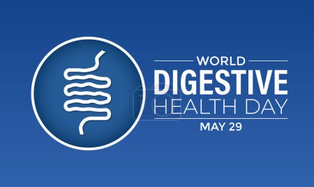 Photo for World Digestive Health Day design vector. May 29. Stomach health Awareness Campaign Template. Banner poster, flyer and background design. - Royalty Free Image