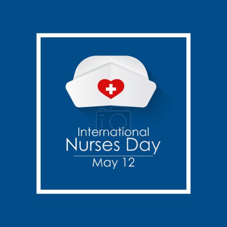 Día Internacional de las Enfermeras diseño de banner post redes sociales. Gracias Doctor y Enfermeras por salvar nuestras vidas diferentes enfermedades. diseño de ilustración vectorial. 12 de mayo.