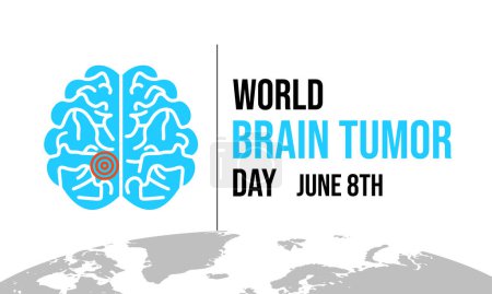 Illustration vectorielle de la Journée mondiale des tumeurs cérébrales. Affiche de bannière, flyer et modèle de conception d'arrière-plan.