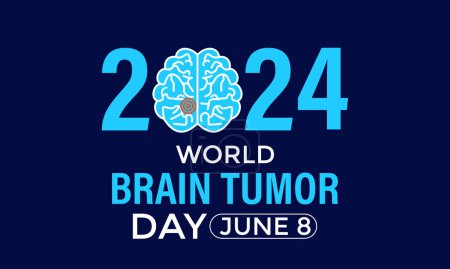 Illustration vectorielle de la Journée mondiale des tumeurs cérébrales. Affiche de bannière, flyer et modèle de conception d'arrière-plan.