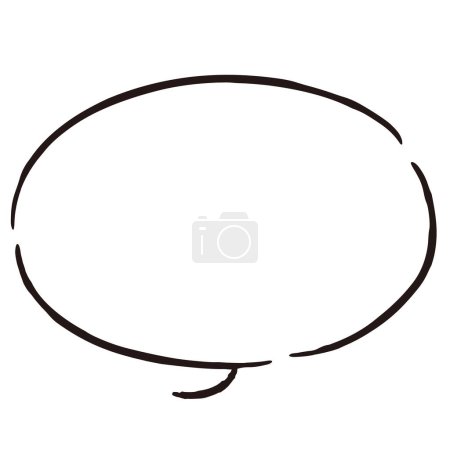 A cute and loose hand-drawn speech bubble. Ideal for finishing with a rough and stylish impression. Vector illustration.